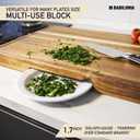 XXL Acacia Cutting Board for Kitchen 24 x 15 Inch (ExtraThick 1.6") Non Toxic Wood Chopping Board for Meat, Cheese, Wooden Charcuterie Boards with Handle, Hardwood Butcher Block (Oil & Plate Included)