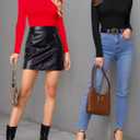 MANGOPOP Tank Top Body Suits Women Sexy Crew Neck Racerback Halter Ribbed Sleeveless Bodysuit for Women (Red, XXL)