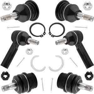 6pcs Front Lower Ball Joints Outer Tie Rod Ends 5 Lug Models Upper Ball Joints Kit Fit for 2005 2006 2007 2008 2009 2010 2011 2012 2013 2014 2015 for Toyota Tacoma K80827 K80811 ES80941