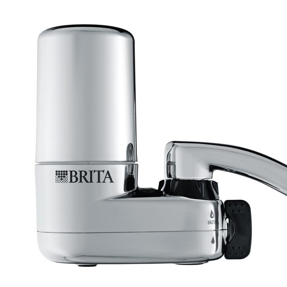 Faucet-Mount Water Filtration System, Chrome (100 Gallon)