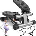 Niceday Steppers for Exercise, Stair Stepper with Resistance Bands, Mini Stepper with 300LBS Loading Capacity, Hydraulic Fitness Stepper with LCD Monitor
