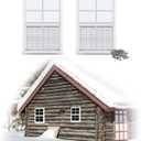 Gaahing 2-Pack 12" x 18" Heavy-Duty Aluminum Shed Windows Kit Flush Mount with Tempered Glass & Fiberglass Screens for Chicken Coops, Barns, Playhouses, Garages (White)