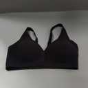 OEAK Womens Deep V Bras Wireless Comfortable Bra Supportive No Underwire Bras T-shirt Push Up Bralettes Plunge Seamless Bra (Medium, Black)