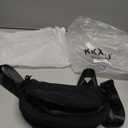 KKXIU Crossbody Sling Bag for Women Trendy Fanny Pack Vegan Leather Chest Bag | Trendy (3-black)