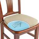 SINOSSO 1 Pack Memory Foam Chair Cushions for Dining Chair, Friendly Woven Fabric 16" U-Shape Comfortable Kitchen Chair Pad, Removable Slip Resistant Seat Cushion (1 Piece, Linen) (Light Brown)