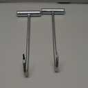 DOITOOL 2PCS Manhole Cover Lifter Stainless Steel Manhole Cover Hook Drain Cover Lifter Manhole Lifting Hooks T Hook Drain Cover Key Manhole Tool for Open Manhole Covers - Manhole Lifters (31x10cm)