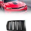 Hood Scoop Vents Grille Matt Black Compatible with 2014 2015 Chevy Camaro, Replacement for 22828242