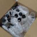 Mini Liquor Bottles, 30 Pack Airtight Plastic Spirit With Black Cap, 1.7oz Empty Alcohol Shot With 10 Funnels, Miniature for Weddings, Parties