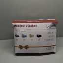 Homemate Heated Electric Blanket Queen Size - 84"x90" Heating Bed Blanket Throw with 10 Heating Levels 8 Hours Auto Off Fast Heating Over-Heat Protection Ultra Soft Flannel ETL Certified, Grey