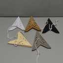 SUNBEAUTY 9-Pointed 12 Inch Hollow Out Paper Star Lanterns Brown White Gray Christmas Lanterns Hanging Lamp Paper Decorations Shade Wedding Birthday Christmas Home Party Decorations