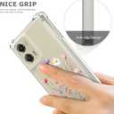 Floral Clear Case for Moto G Stylus 5G 2024 for Women Girls,Pretty Phone Cover,Flower Design Slim Soft Transparent Drop Proof TPU Protective Silicone Bumper Case,FL-37