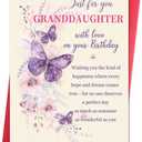 2 x Happy Birthday Card Gift for Granddaughter, Granddaughter Birthday Card Adult