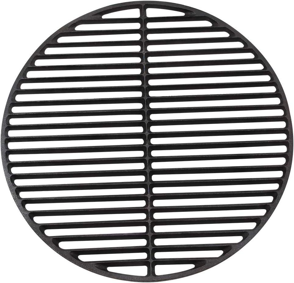 KAMaster 18 inches Cast Iron Cooking Grids Grates for Large Big Green Eggs,Cast Iron Round Grill Grate Cooking Grate Perfect for Pretty Barbecue Marks Barbecue Grills(18"-Fit Large GRILL)