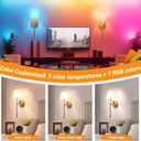 Battery Operated Wall Sconces Set Of 2, Wireless Battery Wall Light With 10000mAh RGB Rechargeable Magnetic Bulb, Rechargeable Wall Sconce With Remote Control For Bedroom, No Electrician Required