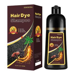 Natural Light Brown Hair Dye Shampoo, Hair Dye Shampoo 3 in 1, Brown Hair Dye for Men Women Colors in Minutes, Easy to Use, Instant Hair Dye for All Hair Types 16.9 Fl Oz (Light brown) (Light brown)