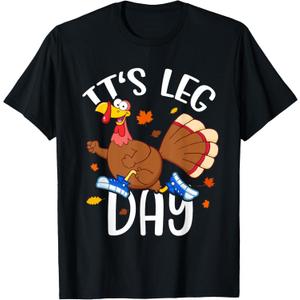 Turkey Trot Costume Kids Adults Thanksgiving Turkey Running T-Shirt 5Y