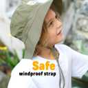 FURTALK Baby Sun Hat Smile Face Toddler Boys Girls Bucket Hat 0-5 Years Kids UPF 50+ Sun Protection Summer Hats (0-6 Months, Gray+green)