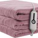 Electric Heated Blanket 72"x84" Full Size, Soft Coral Fleece with 4 Heating Levels and 10 Hours AutoOff, Machine Washable, Cozy Plush Fabric for Home, Purple