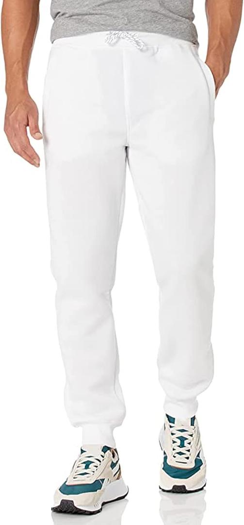 WT02 Men's Active Basic Fleece Joggers, Relaxed and Comfortable Sweatpants, 
Large