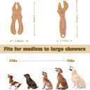 Dog Chew Toys, Aggressive chewer toy for Medium& Large dogs, Made of real pine wood and durable Food-Grade nylon, with Tool Shape Design for Dental Cleaning and Long-Lasting Chewing (brown-Pliers)