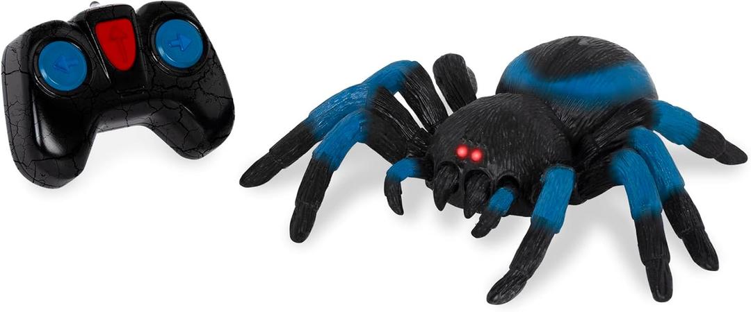 Terra by Battat  Remote Control Tarantula for Kids with LED Eyes  Realistic Spider Toy with Moving Legs, Fast Speed & 360 Spin  Blue RC Animal for Boys & Girls 6+ Years