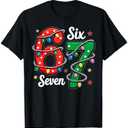 67 Meme Six Seven Funny Christmas Pajamas Boys Girls Kids T-Shirt, Size Small