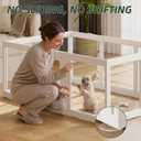 Clear Acrylic Dog Playpen Extension Connector Pack, 24" H, White