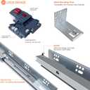 21 Inch Undermount Soft Close Drawer Slides Full Extension Concealed Bottom Mount Drawer Slides with 3D Adjustable Lock Device and Rear Mounting Brackets, 100 LB Capacity 1 Pair