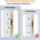 Sliding Glass Door Handle Set Replacement with Keyed Lock, 3-15/16" Screw Hole Spacing, Reversible Non-Handed Patio Door Handles, Aluminum Pull, Fits 1-3/8" to 2" Thick Doors (White, FullSet)