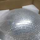 Large Disco Ball, 16 Inch Mirror Ball for Disco Party Decorations, Silver Big Haning Disco Ball Decor Ornaments with Hanging Ring for Easy Installation for DJ Club Stage Bar Wedding