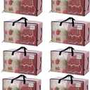 VENO 8 Pack Clear Extra Large Moving Bags & Storage Totes, Heavy Duty Organizer with Reinforced Handles & Strong Zippers for Clothes, College Dorm Essentials, Moving Supplies