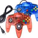 2 Packs USB Retro Controllers for N64 Gaming, PC Classic N64 Game Pad Joypad for Windows PC MAC Raspberry Pi