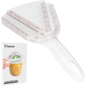 Jar Opener for Weak Hand & Seniors with Arthritis,Easy Twist Off Bottle Caps,Patent | Unique Kitchen Gadgets,Handheld Lid Top Open for Elderly/Women/Men (Transparent)