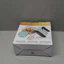 Yomelo 9-Speed Digital Hand Mixer Electric, 400W Powerful DC Motor, Hand Mixer Electric Handheld with Snap-On Storage Case, 5 Stainless Steel Accessories, Beaters, Dough Hooks, Whisk(Ice Blue/Black)