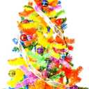 Funny Guy Mugs 4 Foot Tie Dye Christmas Tree With Metal Stand - Rainbow Artificial Small Indoor Tree for Holiday Decor