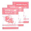 60PCS Nail Polish Remover Pads Nail Polish Remover Wipes 4 X 5.5 Large Size Acetone Pads Quickly Remove Nail Polish Travel-Friendly Individually Wrapped Moisturizing Wet Wipes For Nails