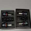 Compatible For Ford F150 2015 2016 2017 2018 2019 2020 2021 2022 2023, High Beam+Low Beam+Fog Light Bulbs Combo, 6500K White, 400% Brightness with Cooling Fan, Plug and Play, Waterproof, Pack of 6