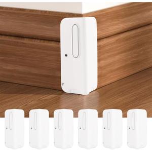 Baseboard Corner Blocks, 6PCS Silicone Self Adhesive Safety Corner Cushion Baby Proofing Edge Guard Corner Protectors for Furniture Wall Base (White)