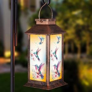 Solar Lanterns for Garden Decor,Waterproof Design Ideal Birthday Gifts for Women, Mom, and Grandma Solar LED Hanging Lights for Yard, Patio, Lawn, and Porch (Hummingbird)
