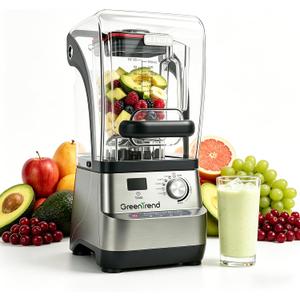 Commercial Blender for Smoothies 65Oz with Detachable Enclosure, 2200W