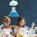 Classroom Door Decor,Amazing Things Happen Here Sign,Science Classroom Decor,Science Door Sign,Chemistry Decoration Laboratory,Blue Measuring Cup Wall Sign with Inspiring Quotes,School Plaque