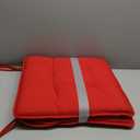 Klear Vu Porch Rocking Chair Cushion Set for Indoor and Outdoor Use, Assembled in The USA, Easy to Clean Stylish Seat and Back Pads with Fabric Ties, 20" x 17" x 2", Solid Red