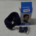 Velpeau Neck Brace for Neck Pain and Support - Soft Cervical Collar for Sleeping, Snoozing, Sleeping Upright, Anti-Snoring, Sleep Apnea for Women & Men (Blue, Enhanced Version, L: 14-16.5"/3.3")