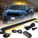 42inch 206 LED Rooftop Emergency Strobe Light Bar Flashing Safety Lights w/Controller Traffic Advisor Warning Hazard Light for Trucks Vehicles Construction Tow Pickup Snowplow Amber