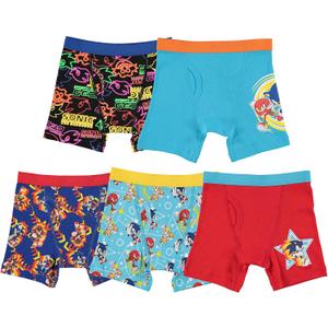 Sonic The Hedgehog boys Boxer Briefs Multipacks, Size 6
