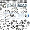 3.6 Engine Rebuild Overhaul Kit Timing Chain Kit & Head Gasket Bolt Set Valve Bearing Kit Fit For GMC Acadia Buick Enclave Saturn Outlook Chevrolet Traverse 3.6L V6 DOHC 2009-2016 HS26376PT-5 9-0753S