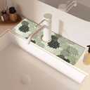 Sink Faucet Absorbing Mat, 2 Pack Drying Mat Around Faucet Sink Splash Guard Behind Faucet Sinkmat For Kitchen Bathroom Island Rv 15 * 5.5 Inch (38 * 14 cm)