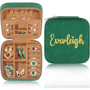 JSTUMB Everleigh Personalized Gift for Girls - Small Jewelry Organizer for Women's 18th Birthday