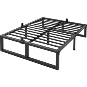 14 Inch Queen Bed Frame,3500 lbs Heavy Duty Metal Platform, Steel Slats Support/No Box Spring Needed/Noise Free/Non-Slip/Easy Assembly