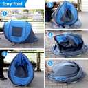 4 Person Easy Pop Up Tent Waterproof Automatic Setup 2 Doors-Instant Family Tents for Camping Hiking & Traveling, 110*78*51''